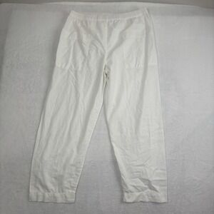 VTG Esprit White Sheer Pants Capris Loungewear Casual Women's 3/4‎ Size